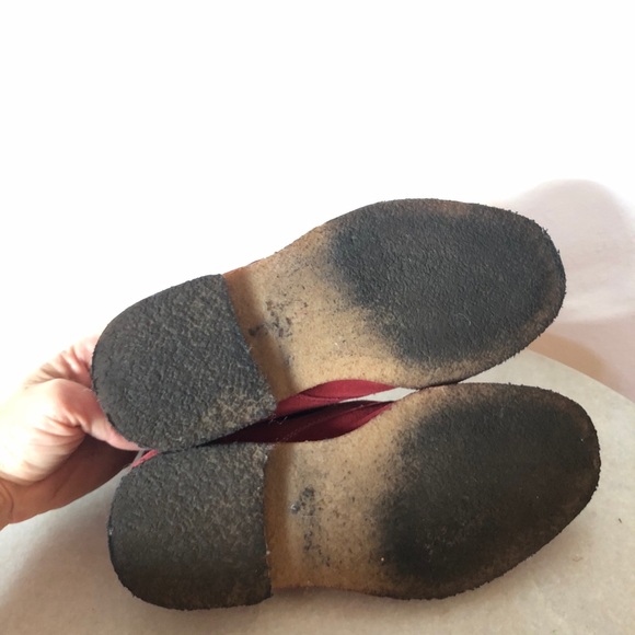 Johnston & Murphy Suede Lace Up Booties in Red Tan Sz 6.5 - Picture 4 of 8